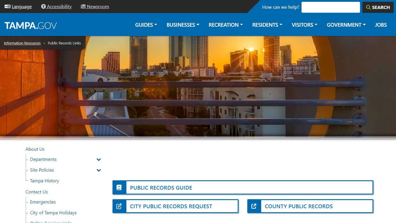 Public Records Links | City of Tampa